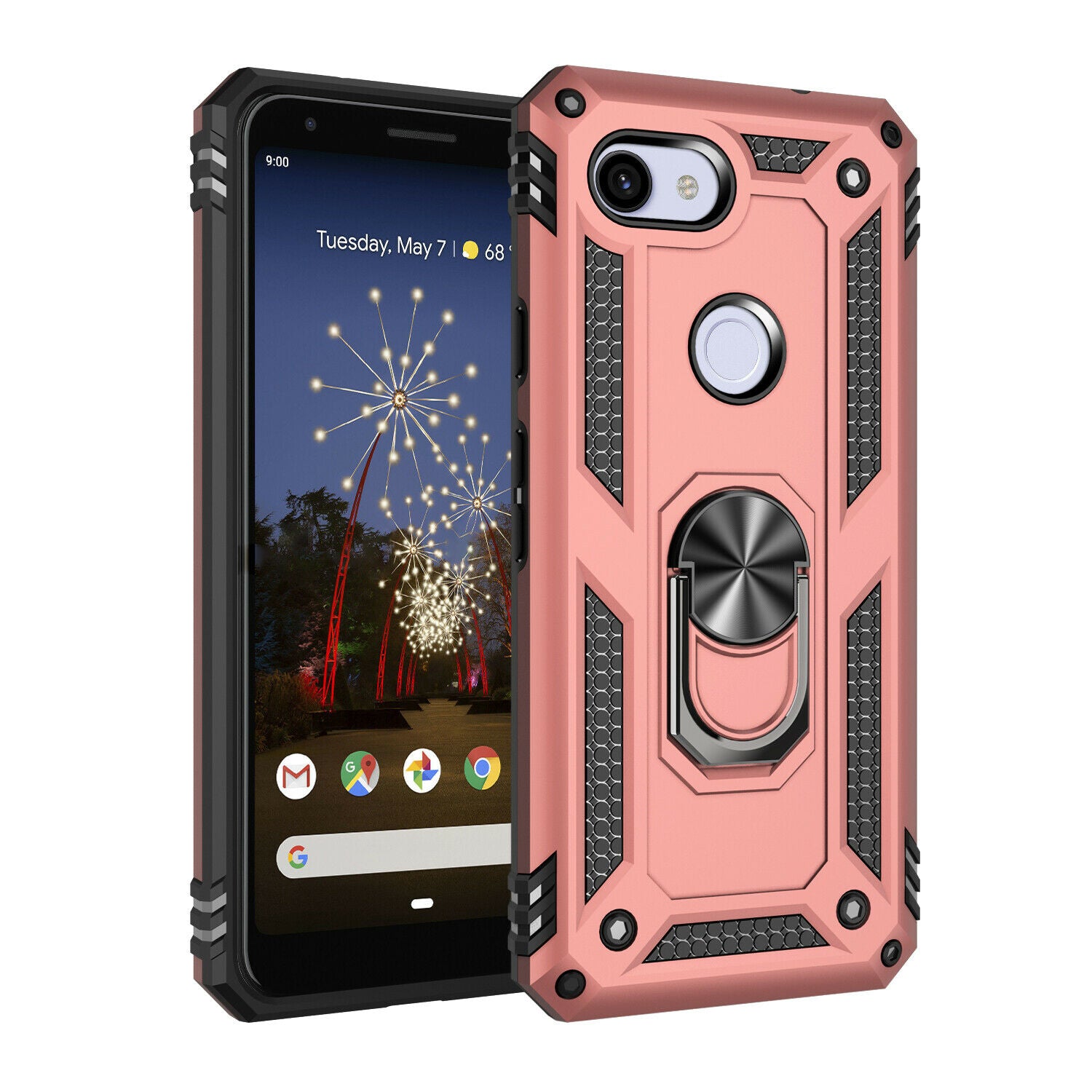 Étui à bague hybride pour Google Pixel 3a Étui à bague hybride pour Google Pixel 3a
